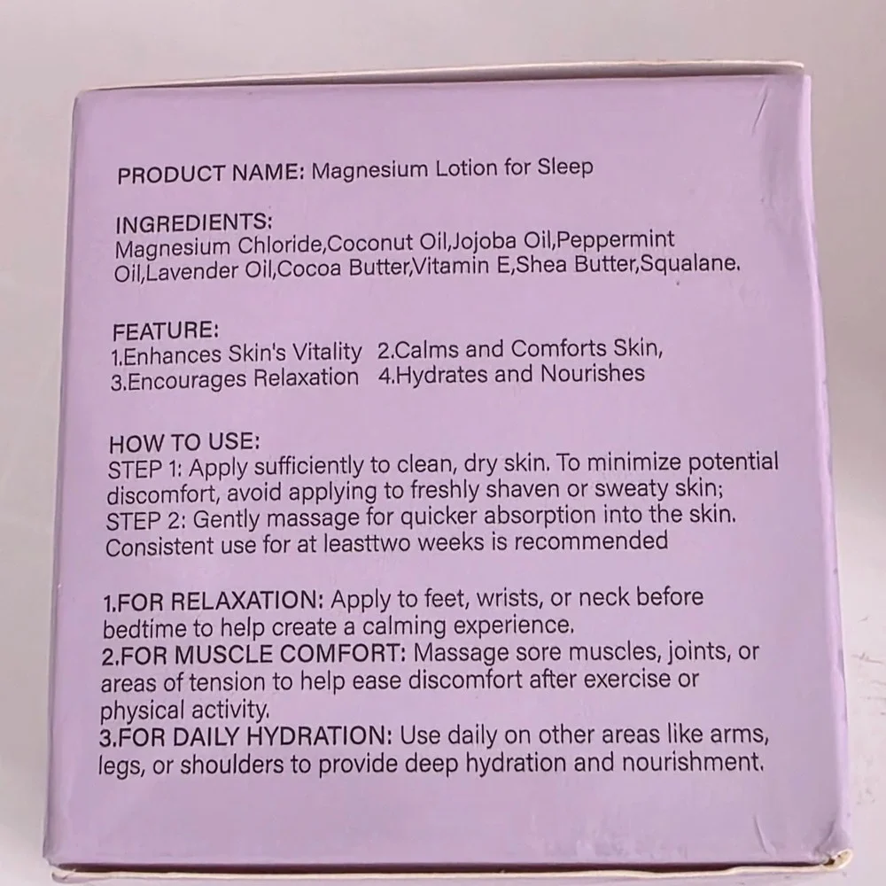 New Magnesium Cream Organic Formula Juniors Bedtime Lotion Lavender 4.23oz Jar